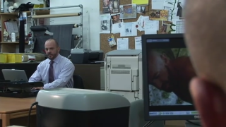 When your colleague watches gay porn at the office – Carlo Cox & Luca Falcini